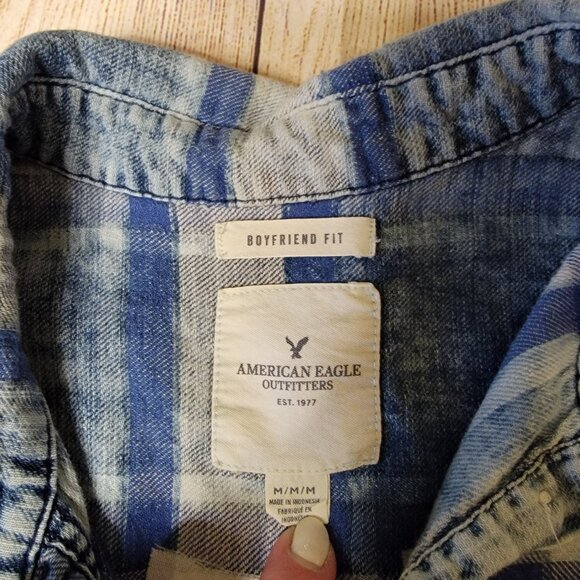 Upcycled Pink Floyd Band Tee Plaid Shirt, size medium - Picture 4 of 7